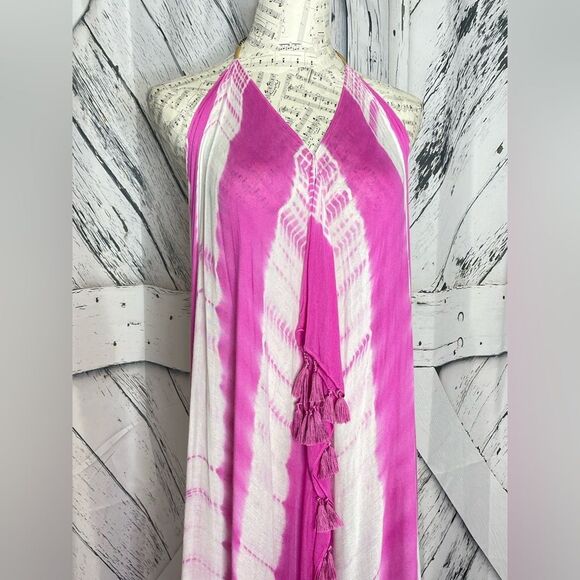 Maxi Halter Sundress Coverup Wave & Wind Tie Dye OS - Picture 2 of 8